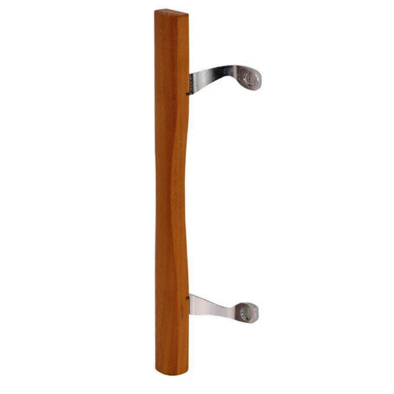 Finition chromée de la porte de patio avec porte en bois