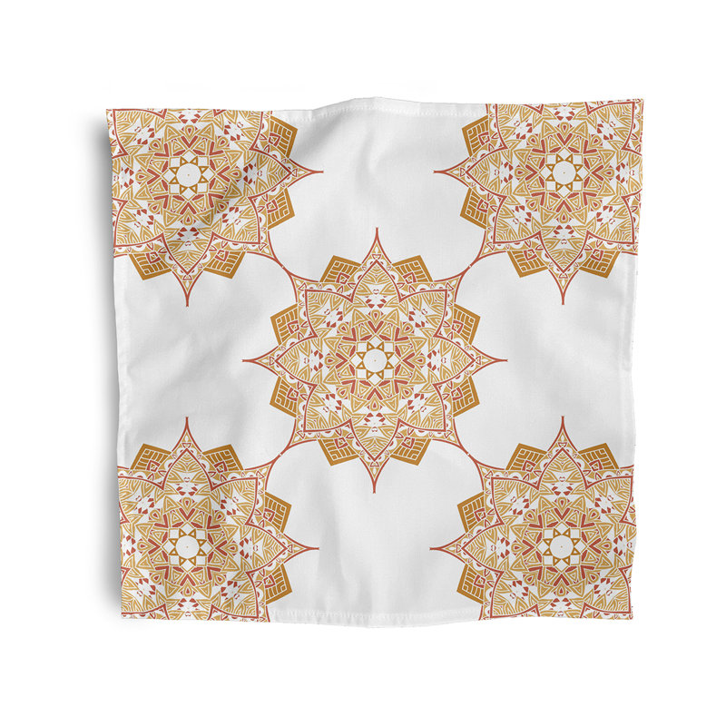 Jimmie Polyester Geometric Square Napkin, Yellow