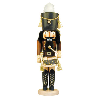 Natural Wood Finish Drummer Nutcracker