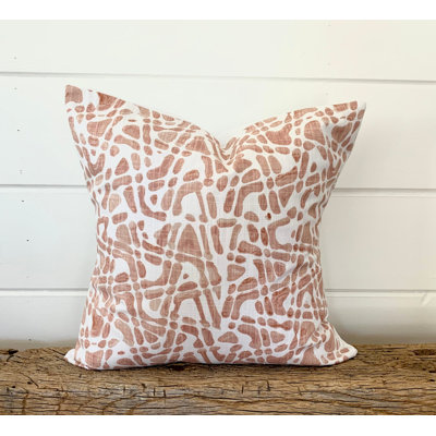 Housse de coussin carré en lin et coton 