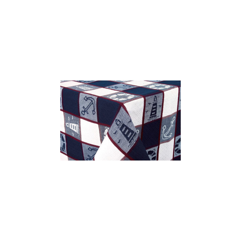 Aquilla Plaid 100% Cotton Tablecloth, Oval 86" x 60"