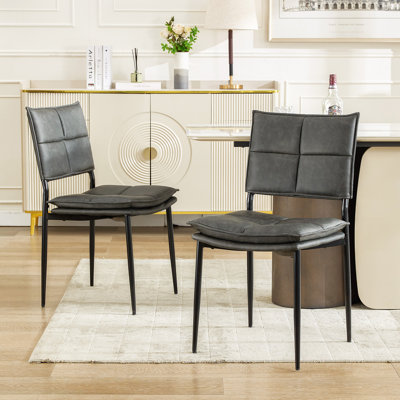 19"H Faux Leather Side Chairs Kithen Dinning Chairs For Restaurant Coffee Shop by KERDOM
