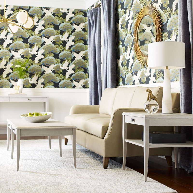 Harper Leather Sofa, Alameda Stonewash