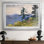 «Deer in the Adirondacks-Winslow Homer», reproduction encadrée avec passe-partout et verre - 1889
