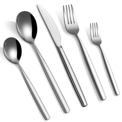 Ensemble de couverts en acier inoxydable durable - ensemble de 3 couverts de 30 pièces - couverts allant au lave-vaisselle - ensemble complet d'ustensiles de table pour la cuisine
