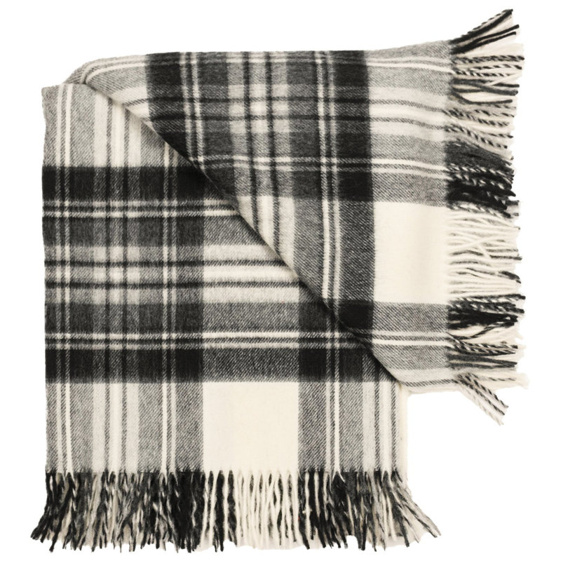 Jeté en laine highland merino, Robe gris Stewart