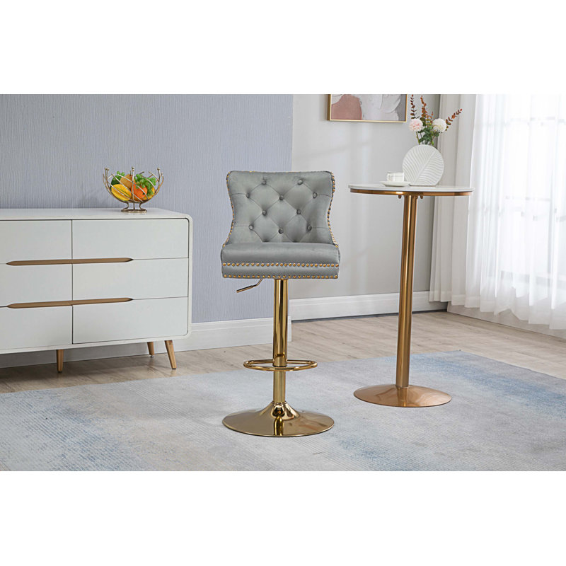 Tabouret pivotant à hauteur réglable, Gris