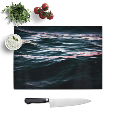Glass Light Reflecting Upon The Ocean in Abstract Chopping Board
