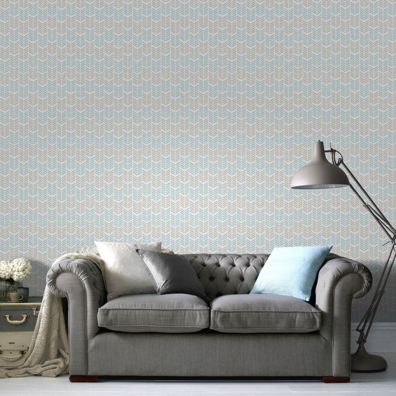 Superfresco Easy Oiti Geometric Wallpaper, Taupe/Blue