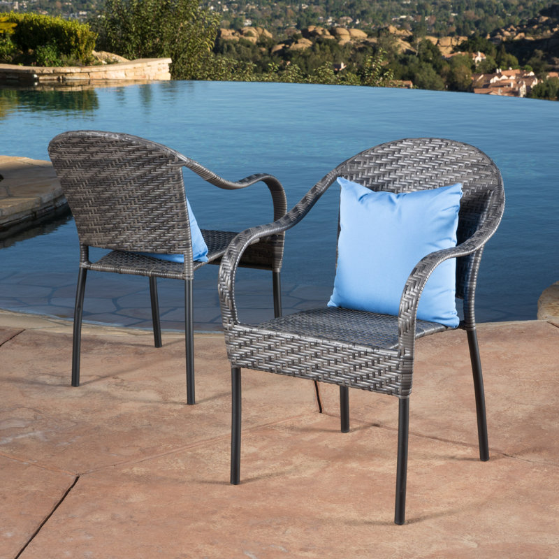 Fauteuils de salle à manger d'extérieur Aldonija, gris