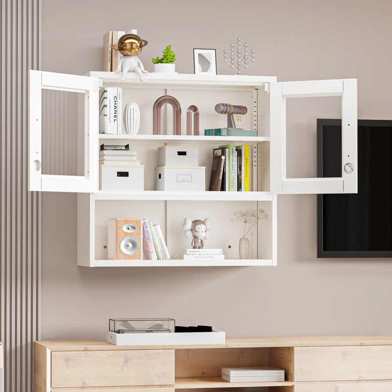 Tool Storage Cabinet White Steel Hanging Cabinet (Without Light)