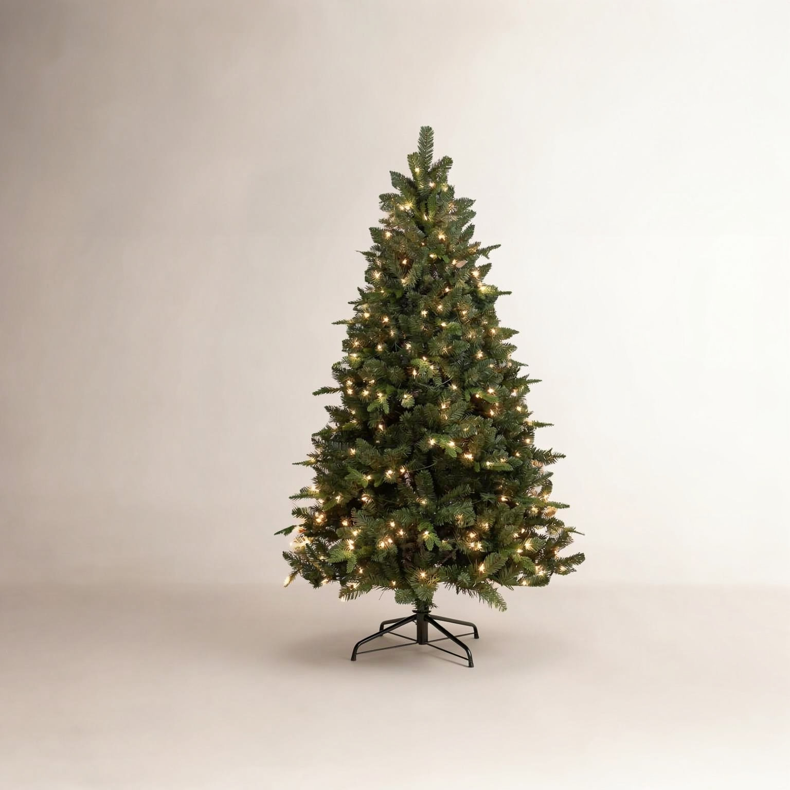 Lighted Artificial Christmas Tree - Stand Included, 7'