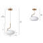 Smauel 1 - Suspension simple en verre opale de 25 cm de large