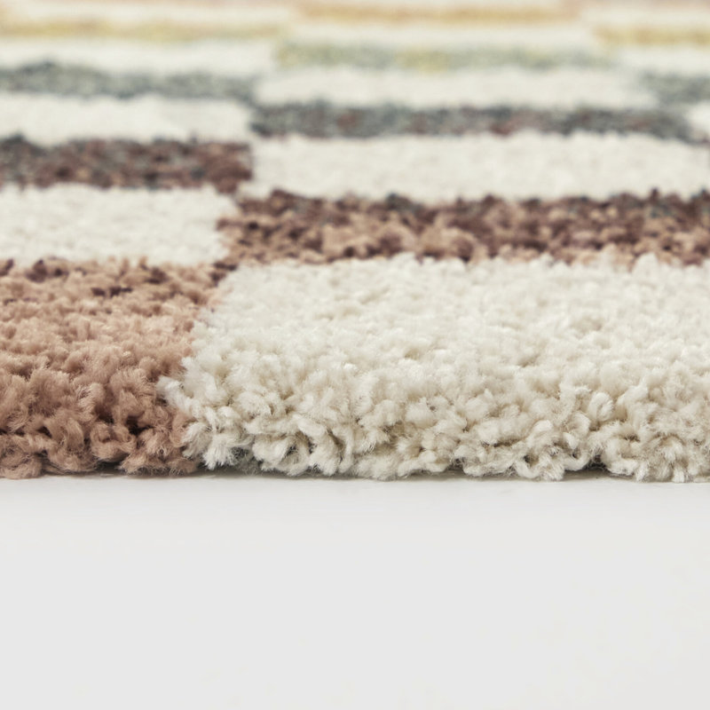 Tapis crème à carreaux Baruch, Rectangle 7 pi 10 po x 10 pi