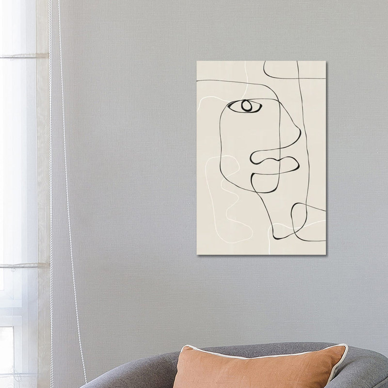 Abstract Face I by THE MIUUS STUDIO - Wrapped Canvas Gallery-Wrapped Canvas Giclée, 66.04 cm H x 45.72 cm W