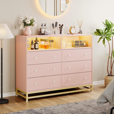 Lyndelle 52.8'' Wide 6 -Drawer File Cabinet
