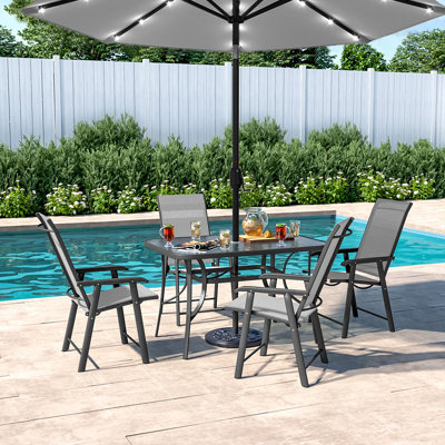 Dietame 4 - Person Patio Dining Set with Rectangular Table