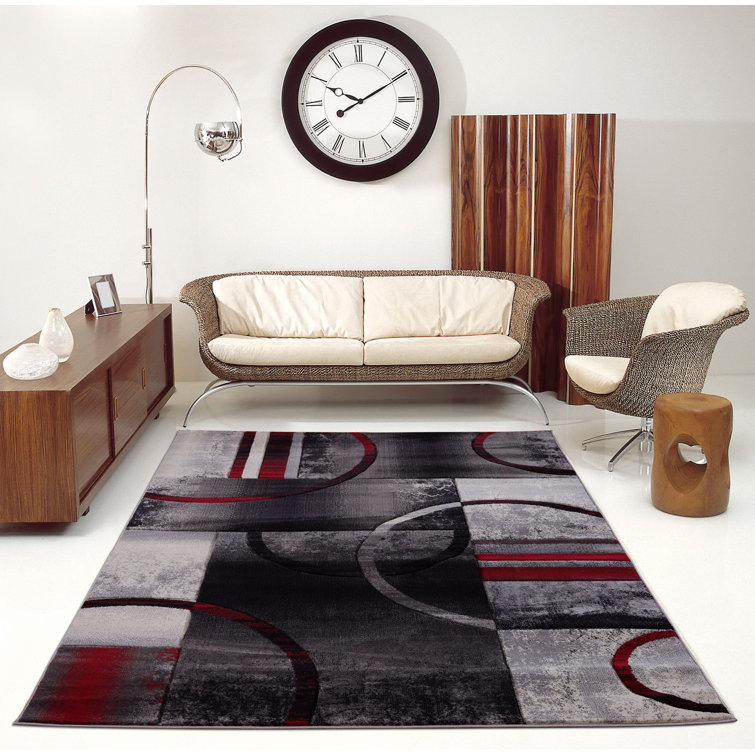 Tapis géométrique gris Collier