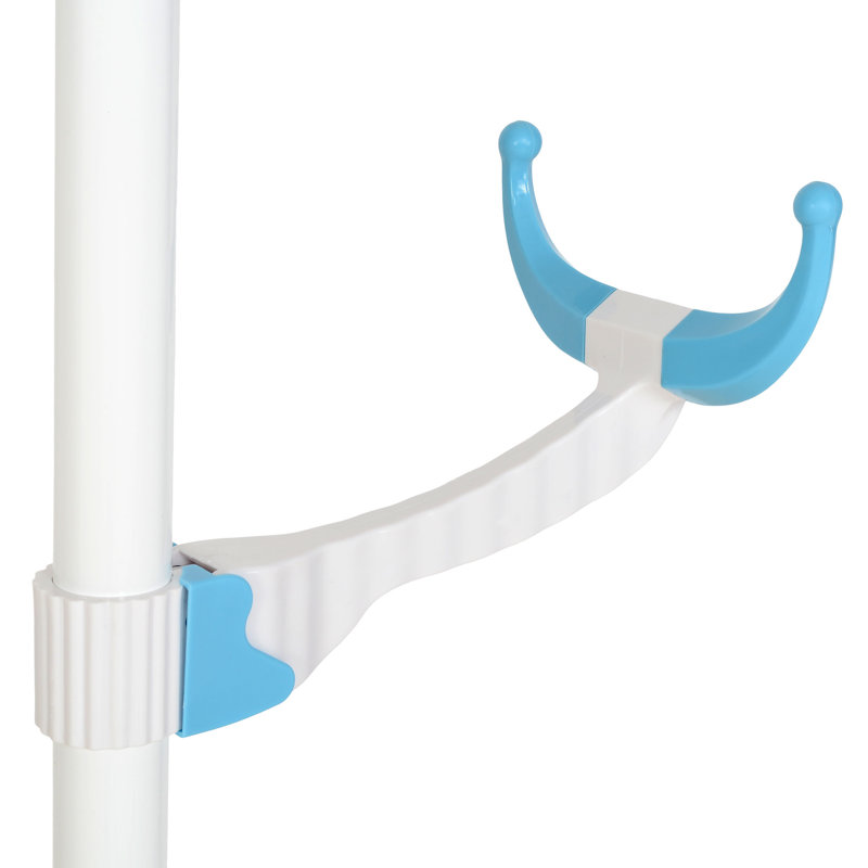 Veer Freestanding 12 - Hook Coat Rack, White/Blue