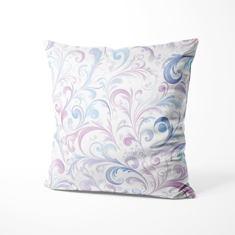 Coussin décoratif cachemire - Coussin bleu pastel intemporel imprimé pour le salon, H 18 po x l 18 po