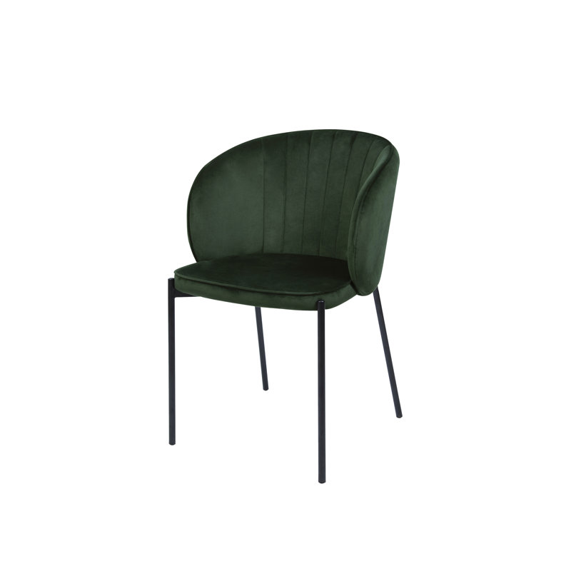 Ronquillo Velvet Upholstered Metal Side Chair