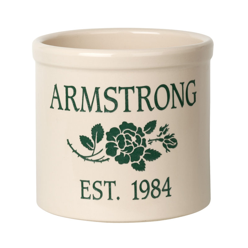 Pot à fleurs en céramique Woodring, Vert, Oui