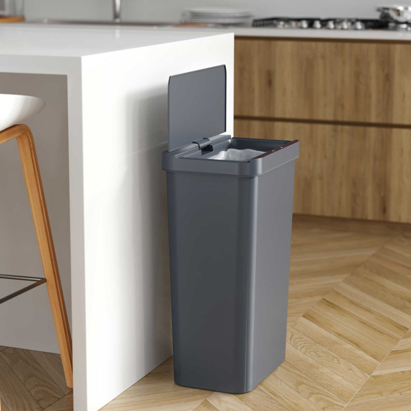 Poubelle à capteur en plastique Itouchless Prime de 13,2 gallons, fabrication durable à l'épreuve des bosses, bac automatique compact et compact idéal pour la cuisine, la maison, le bureau, les entreprises et le garage