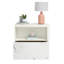 Classeur latéral blanc pour bureau organisé et vestibule, bois d'ingénierie, courrier à compartiments, format compact, installation ou installation rapide à domicile, construction, rangement, assemblage