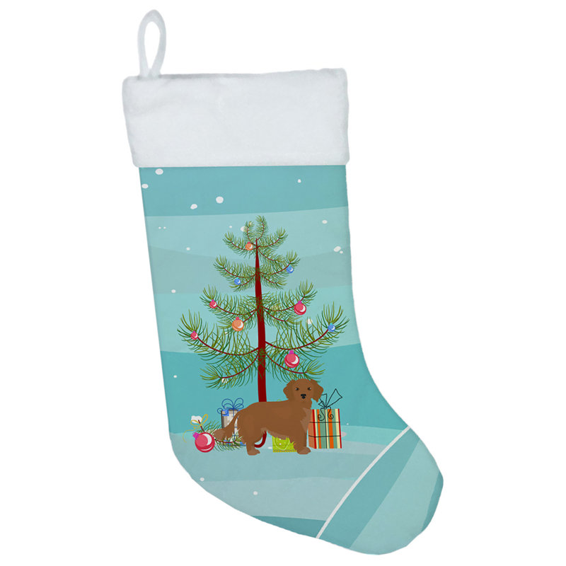 Chaussette de noël joyeux de noël, Petit chien domestique grec