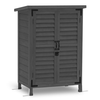 Armoire à outils de jardin en bois avec portes doubles l 2,05 pi x P 1,5 pi