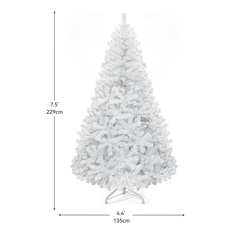 Arbre de Noël artificiel épinette blanc 7,5 pi
