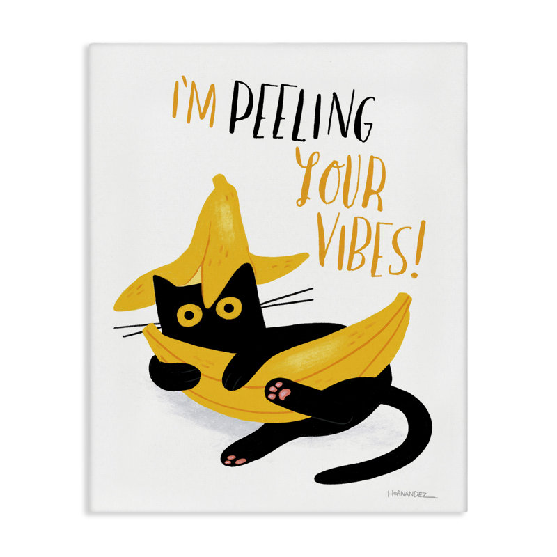 «Peeling Your Vibes Cat» par Leeza Hernandez, H 20 po x l 16 po
