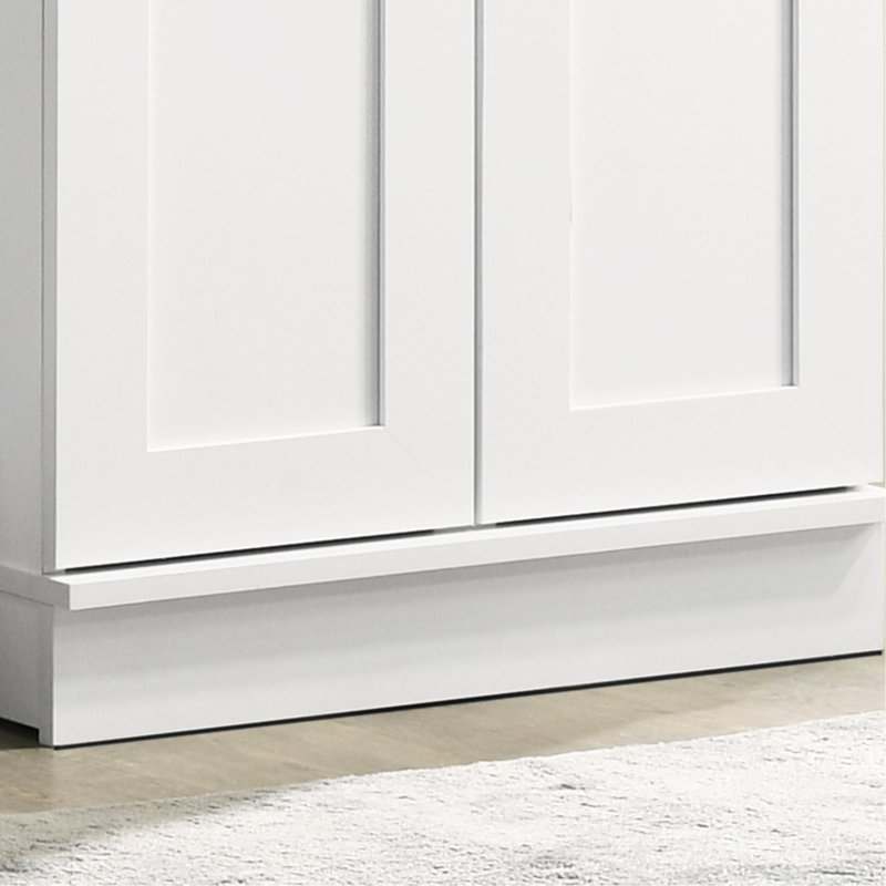 Armoire blanche de 23 po avec panneau encadré et 4 tablettes réglables - panneau, tablettes pratiques