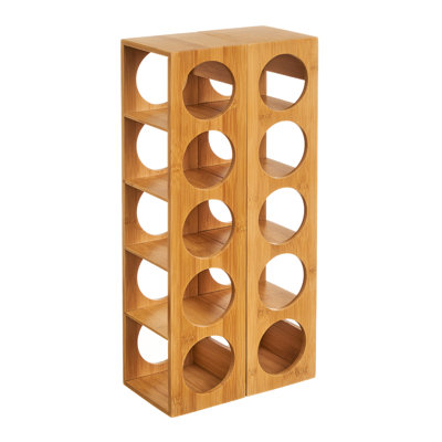 Jozlynn 5 Bottle Solid Wood Wall Mounted Wine Bottle Rack in