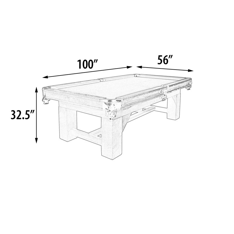 Bungalow Art Frame Direct 8' Pool Table