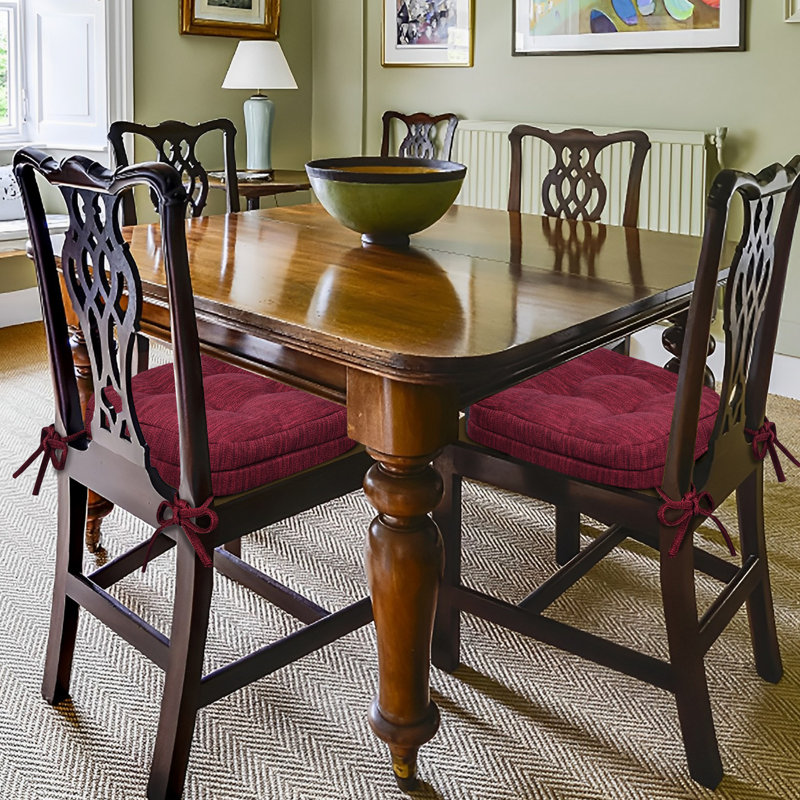 Ireneo Indoor 3.7'' Dining Chair Seat Cushion, Wine Red
