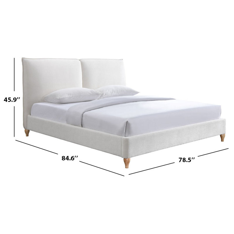 Sophianna Platform Queen Bed, RV King, Ivory/Natural
