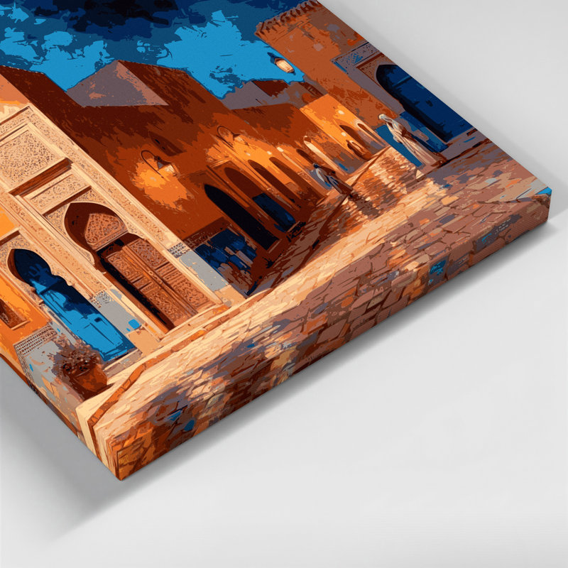 Art urbain sur toile, villes Casablanca, Maroc, H 12 po x l 12 po