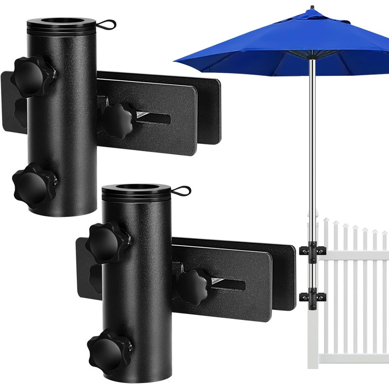Base de parasol pour rampe de terrasse, support de fixation de parasol réglable