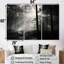 «Black and White Forest Silence», ensemble d'art sur toile-107760771-107760769