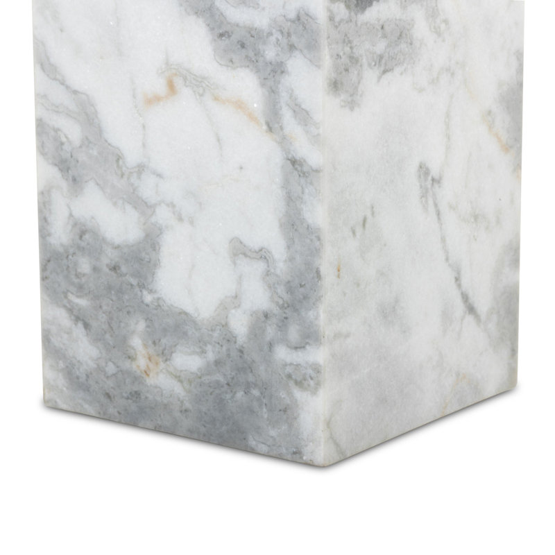 Modern Marble Pedestal, 30" H x 12" L x 12" D