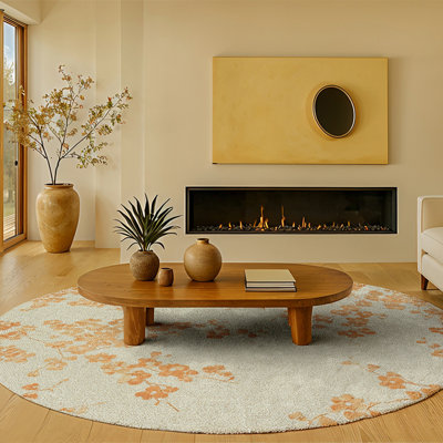 Rectangle Abstract Jacquard Indoor / Outdoor Washable Area Rug