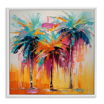 Ba-048-Framed " Vivid Modern Palms " by Irena Orlov