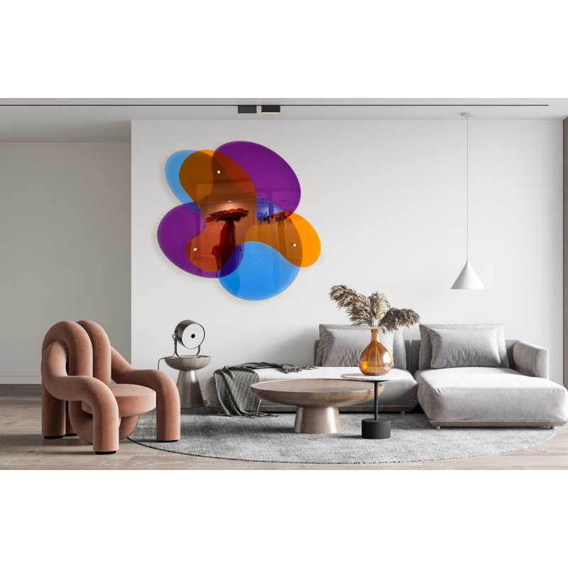 Sculpture murale contemporaine en acrylique transparent - Art moderne
