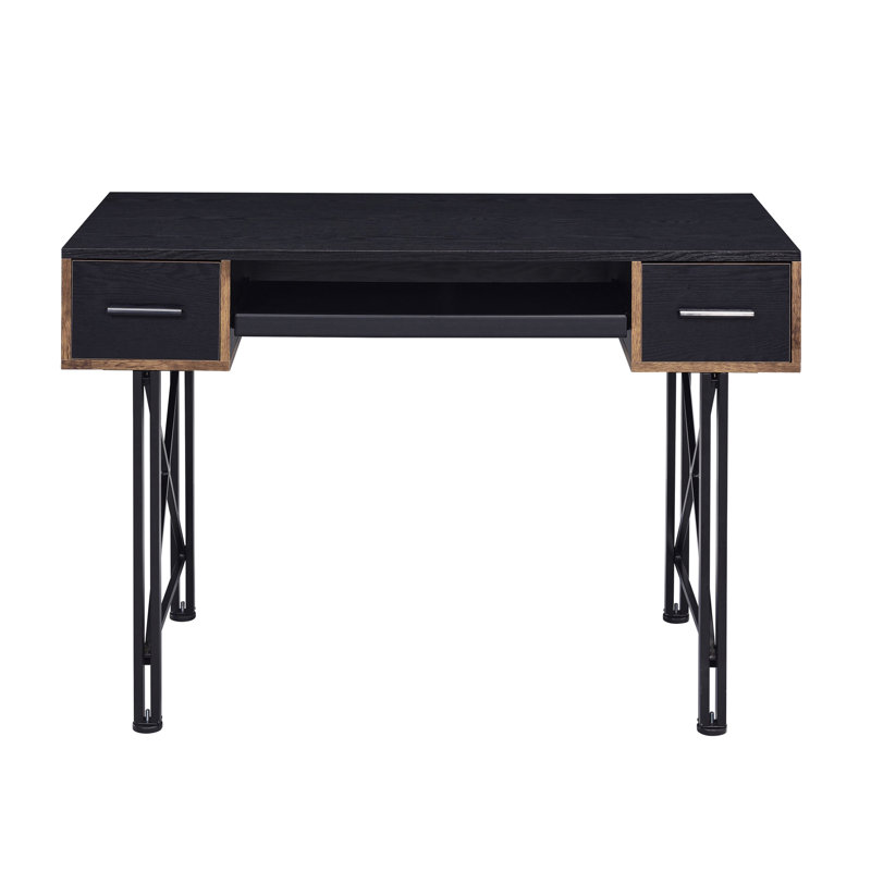 Computer Desk With Keyboard Tray, Black