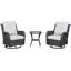 Chaises berçantes d'extérieur pivotantes en osier pour patio avec table d'appoint-1488238517