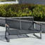 Ensemble de meubles de patio 4 pièces, ensemble de conversation en aluminium, ensemble de canapé de jardin avec fauteuils, causeuse, table basse centrale et coussins
