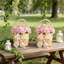 2 pièces panier de pique-nique en osier avec des arcs, un panier de fleurs en perle, un panier de fleurs pour mariage et des décorations pour la maison