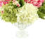 Peonies And Hydrangea Arrangement In A Glass Vase