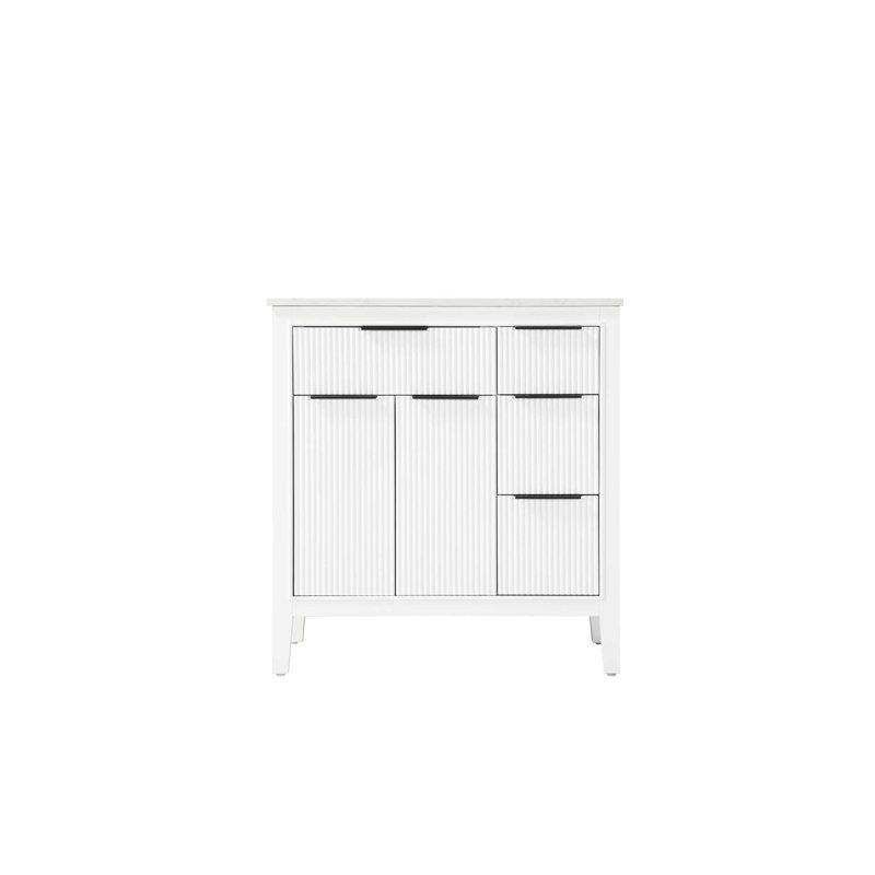 Meuble-lavabo simple 32 po blanc, 32", Blanc